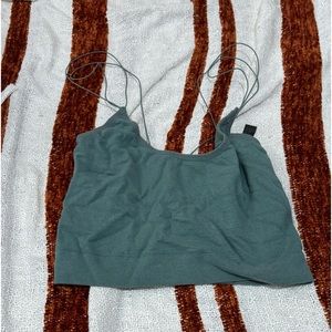 double strap cropped tank top